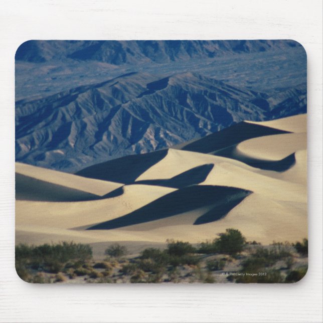 Sand dunes with shadows in Death Valley Mouse Pad (Front)
