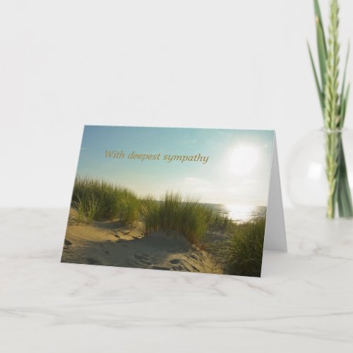 Sand dunes  with sun _  With deepest sympathy Card