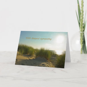 Sand dunes with sun - With deepest sympathy Card