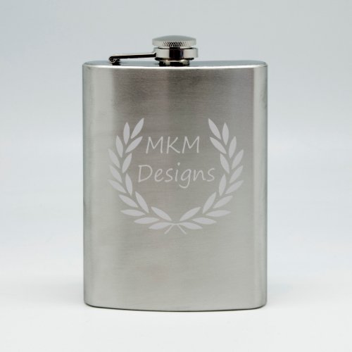 Sand Etched 8oz Personalized Flask 