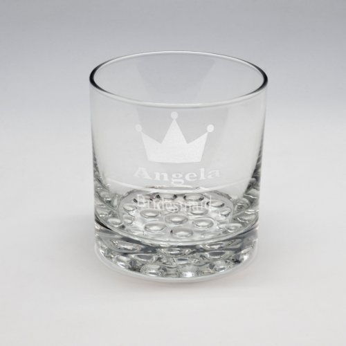 Sand Etched Bridesmaid Whiskey Glass wTiara