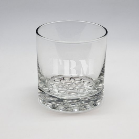 Sand Etched Whiskey Glass #13 (Front)