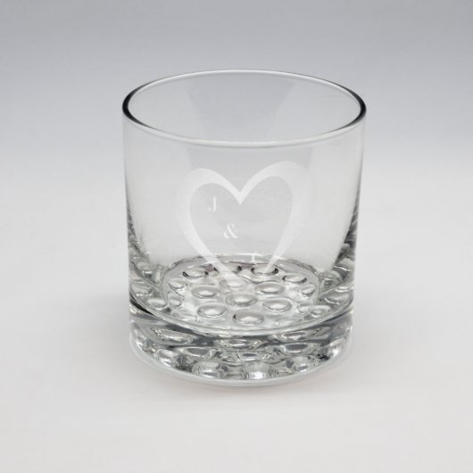 Sand Etched Whiskey Glass #15 (Front)