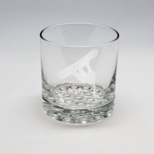 Sand Etched Whiskey Glass #16