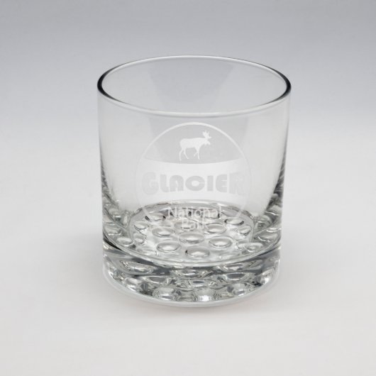 Sand Etched Whiskey Glass #2 (Front)