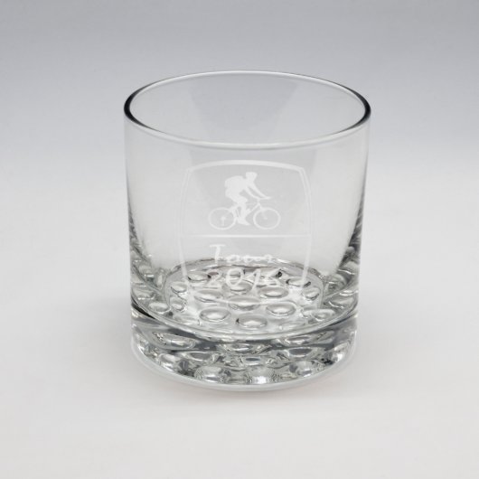 Sand Etched Whiskey Glass #5 (Front)