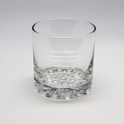 Sand Etched Whiskey Glass #8 (Front)