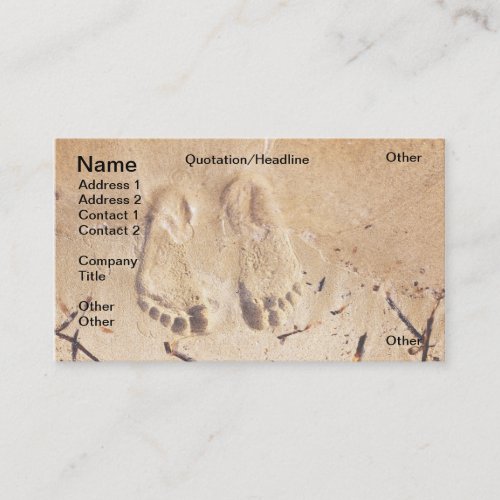 Sand feet business card