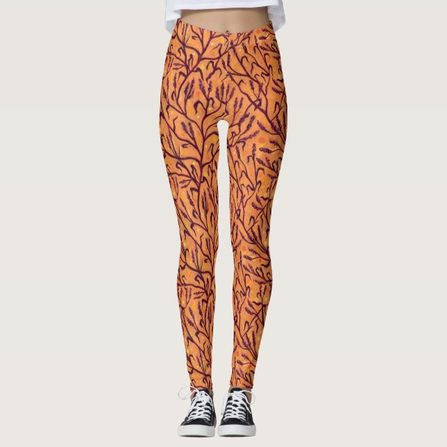Sand Flower Water Pepper Wildflowers Floral Art Th Leggings (Front)