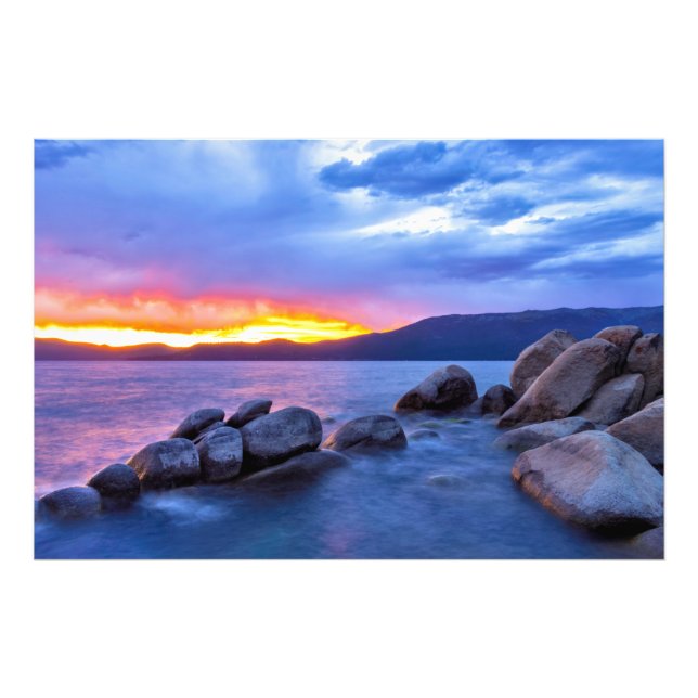 Sand Harbor Sunset Photo Print (Front)