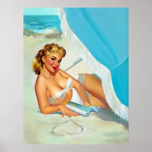 Sand Heart Pin Up Poster