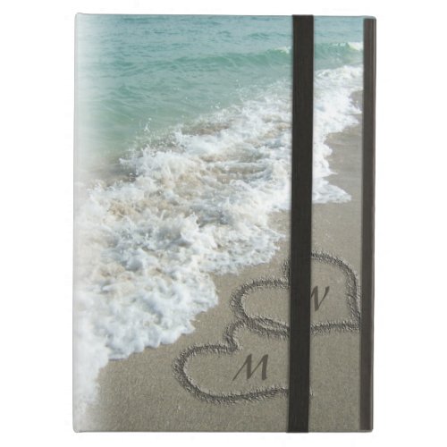 Sand Hearts on the Beach Custom iPad Air Cover