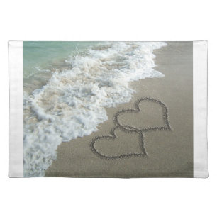 Sand Hearts on the Beach Placemat