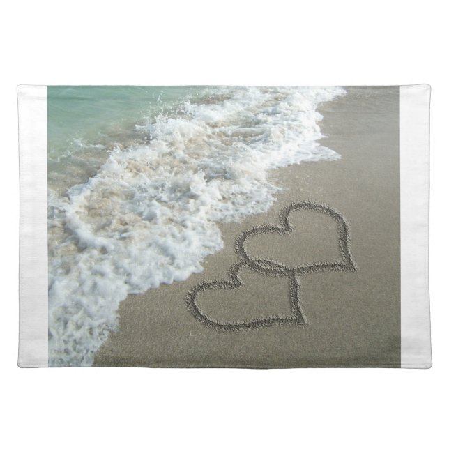 Sand Hearts on the Beach Placemat (Front)