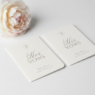 Sand   His & Her Wedding Vows Pocket  Foil Vow Books