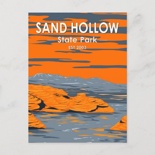 Sand Hollow State Park Utah Vintage Postcard