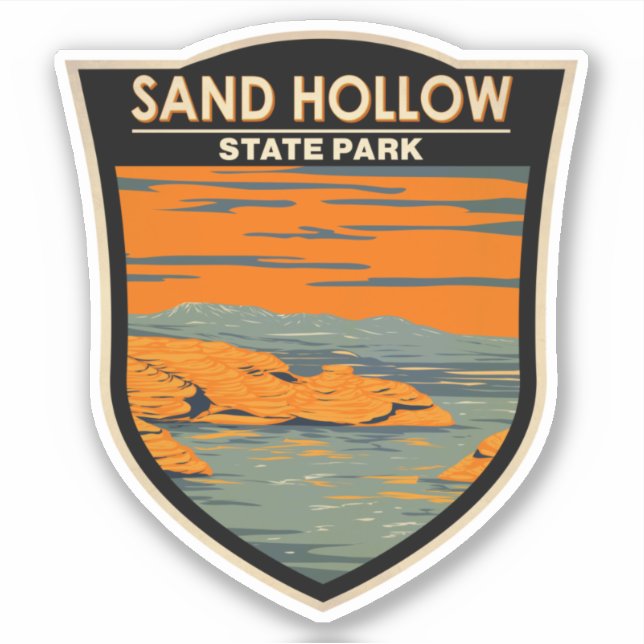 Sand Hollow State Park Utah Vintage Sticker (Front)
