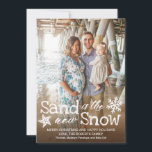 Sand is the New Snow Beach Christmas Holiday Card<br><div class="desc">Sand is definitely the new snow. Show you friends and family some seasons greetings with this Christmas Holiday card.</div>