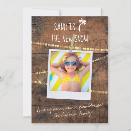 Sand is the New Snow Florida Holiday Photo Card