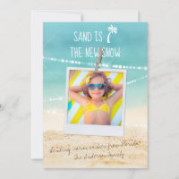 Sand is the New Snow Tropical Holiday Photo Card