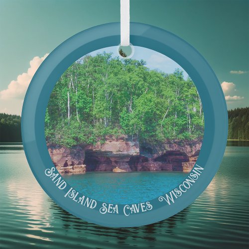 Sand Island Sea Caves In Wisconsin Glass Ornament