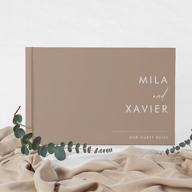 Sand & Ivory | Modern Minimal Wedding Guestbook (Creator Uploaded)