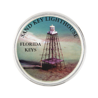 Sand Key Lighthouse, Florida Keys Round Lapel Pin