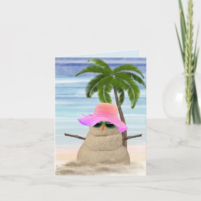 Sand Man With Hat Note Card (Front)