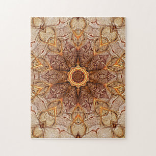 Sand Mandala Pattern with Star Center Puzzle