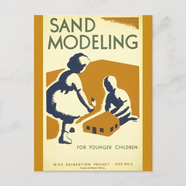 Sand Modeling for Younger Children Postcard (Front)