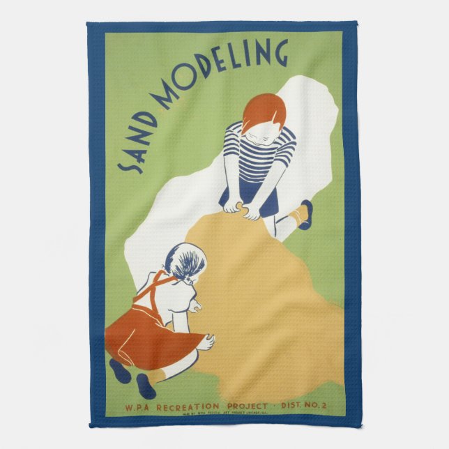 Sand Modeling Kitchen Towel (Vertical)
