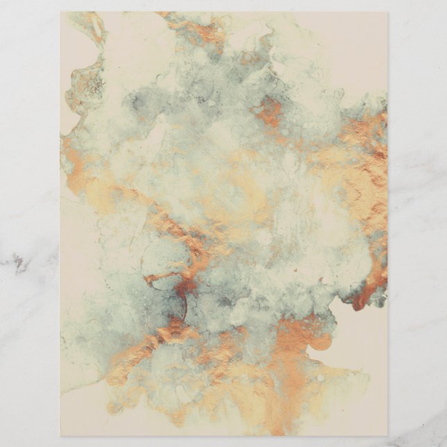 Sand Moss Copper Granite Scrapbook Paper (Front)