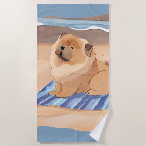 SAND N SEA  Chow Chow dog beach towel