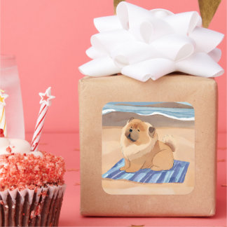 SAND N' SEA Chow Chow dog stickers