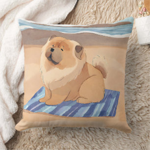 SAND N' SEA Chow Chow Throw Pillow