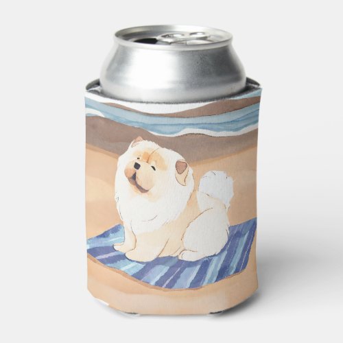 SAND N SEA Cream  Chow Chow dog  Can Cooler