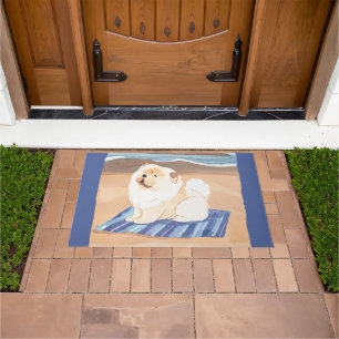 SAND N' SEA Cream Chow Chow dog Doormat