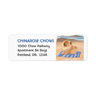 SAND N' SEA Red Chow  address labels