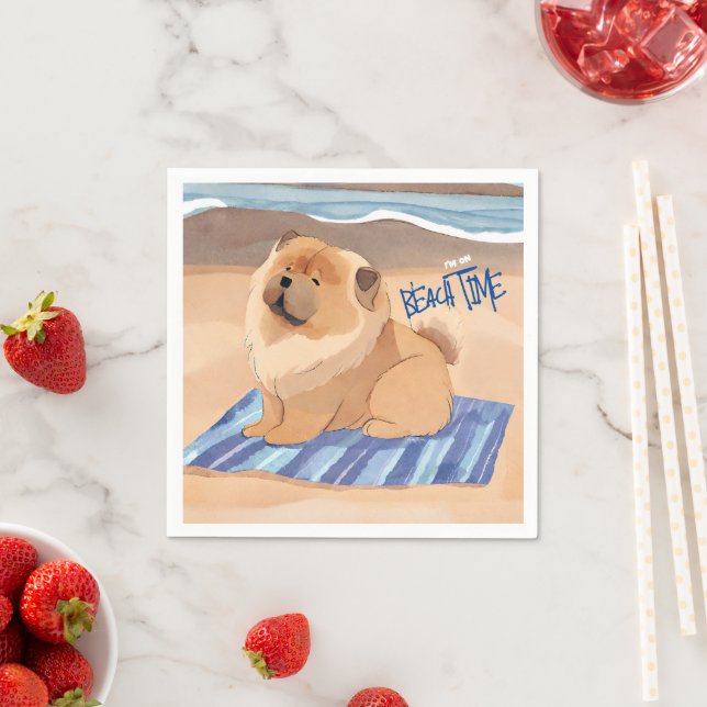 SAND N' SEA Red  Chow Chow dog  Napkins (Insitu)