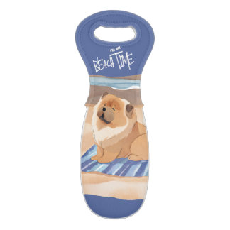SAND N' SEA Red Chow Chow dog Wine Bag