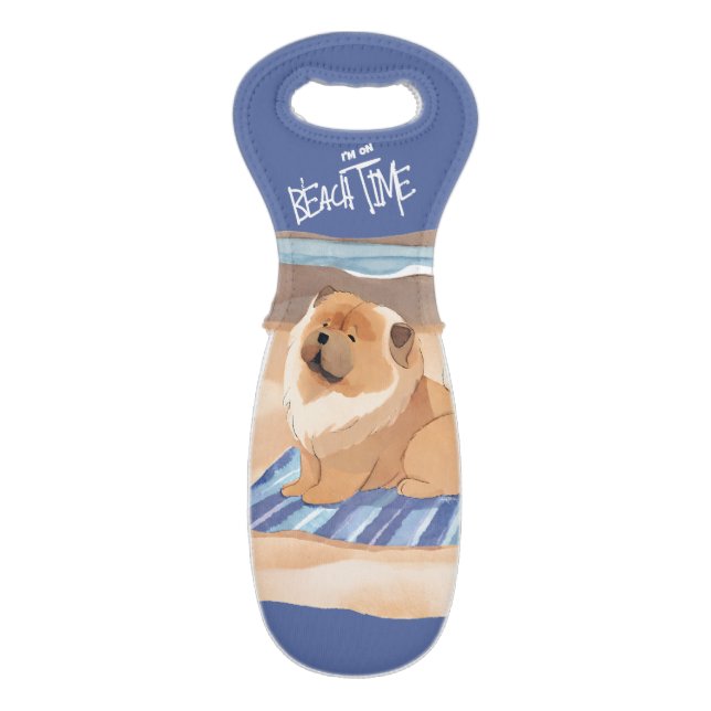 SAND N' SEA Red  Chow Chow dog  Wine Bag (Back Flat)