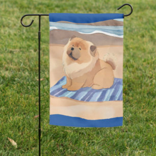 SAND N' SEA Red Chow Dog garden flag