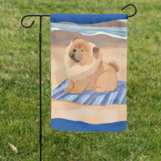 SAND N' SEA Red  Chow Dog garden flag