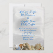 Sand n Shells Simple Wedding Ceremony Invitations (Front)