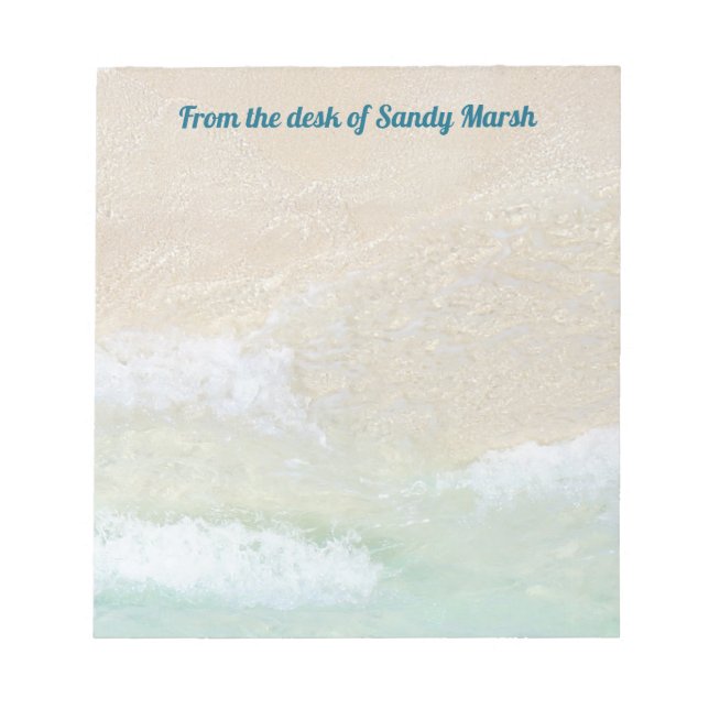 Sand n Surf From Desk of Personalized Note Pad (Front)