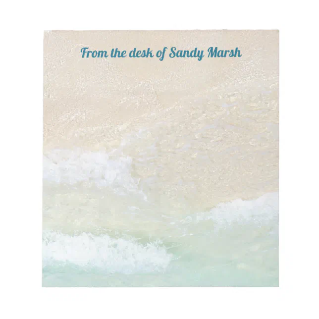 Notepad Sand Sand n Surf From Desk of Personalized Note Pad | Zazzle