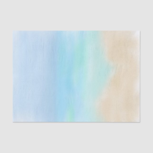 Sand, Ocean and Sky Beach Tissue Paper (Front)