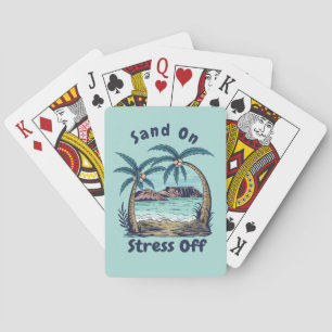 Sand-On, Stress-Off Poker Cards