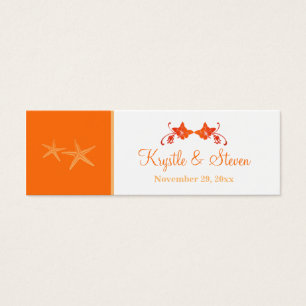 Sand, Orange, White Tropical Beach Favor Tag