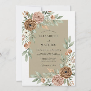 Sand Organic Desert Wedding Invitation